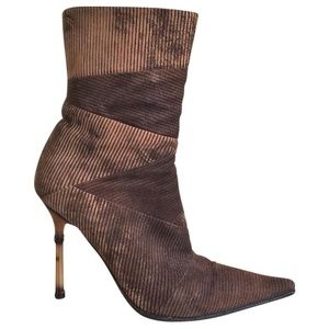 Enzo Logana Burnish Corduroy Bamboo Stiletto Boots